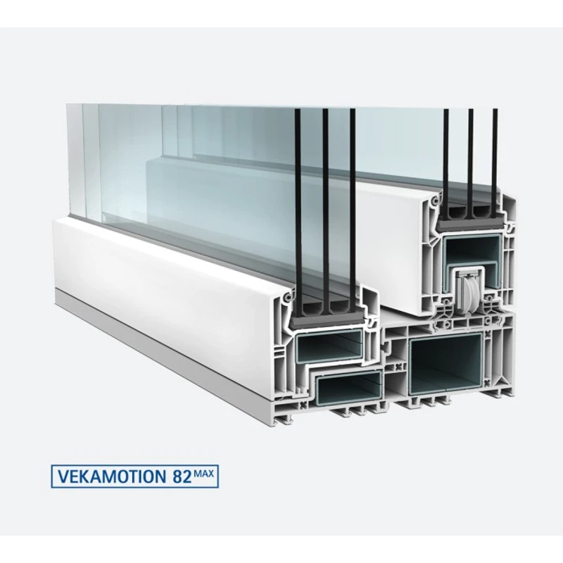 Sección del sistema de puerta VEKA VEKAMOTION 82 MAX