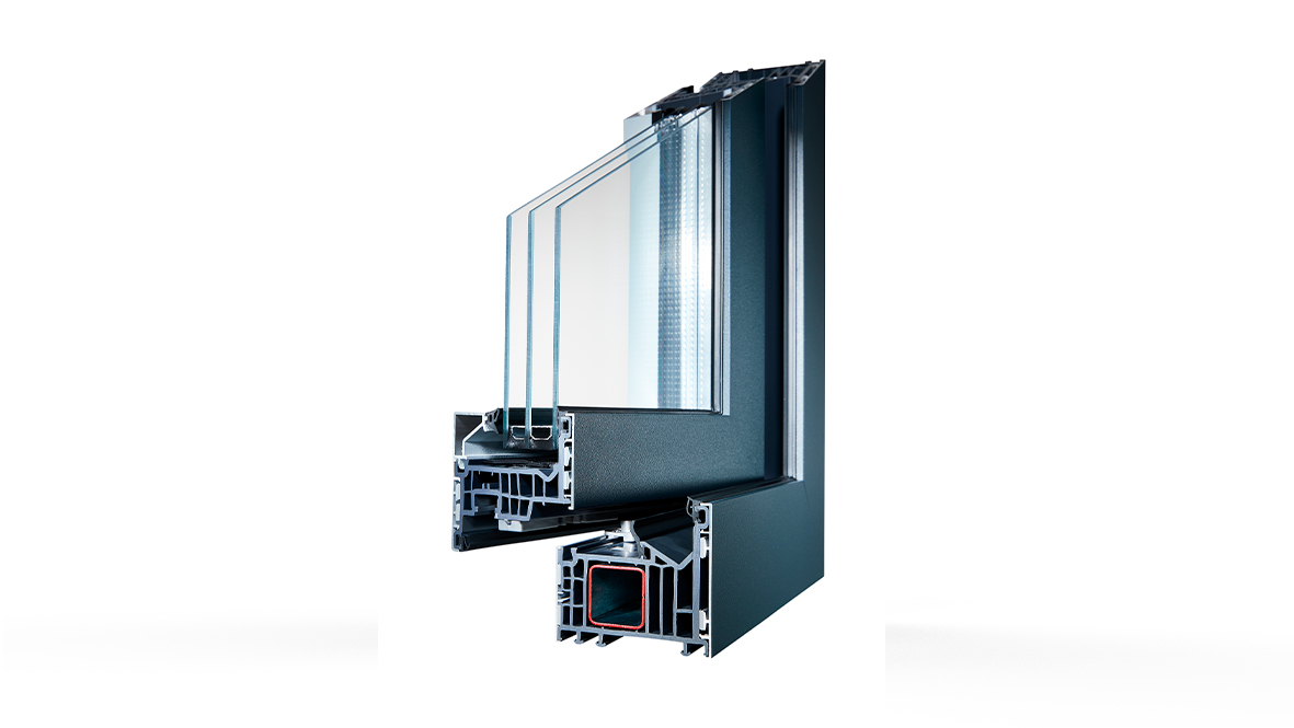 Imagen orientativa del sistema VEKA AluConnect; confirmar la sección ofertada