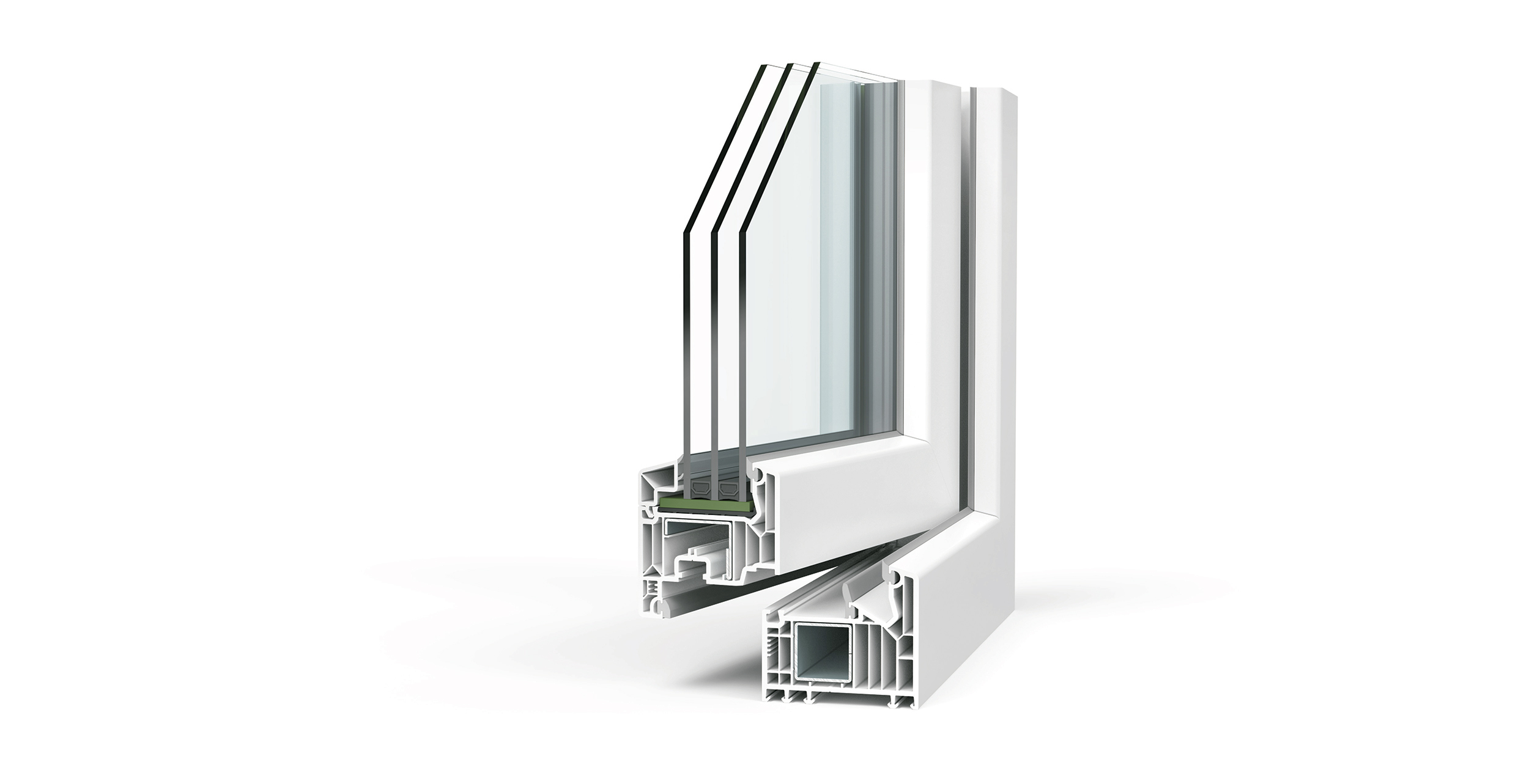 Imagen orientativa del sistema VEKA SOFTLINE 82; confirmar la sección ofertada